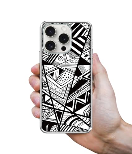 Image of Amazon Brand - Solimo Random Pattern Printed Silicon Soft TPU Back Case Cover Compatible for Apple iPhone 15 Pro