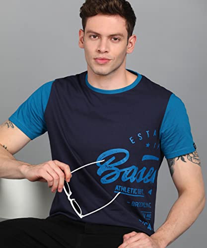 Image of Urbano Fashion Men's Graphic Printed Round Neck Half Sleeve Slim Fit Cotton T-Shirt