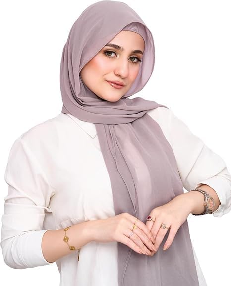 Instant Chiffon Hijab 3-in-1, with Built-in Magnets and Attached Match Undercap, Women Hijabs Set.
