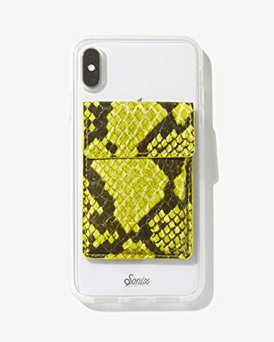 Sonix Card Holder Wallet Adhesive Phone Pocket Sticker (Green Python Leather)