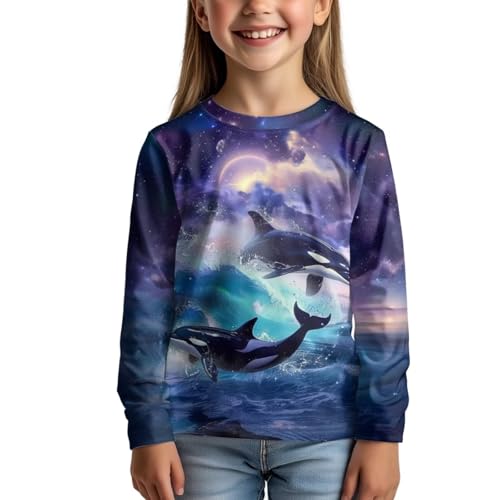 Image of Uourmeti Teens Girls Long Sleeve T Shirts Fall Outfits Boys Active Sportswear Running Tops