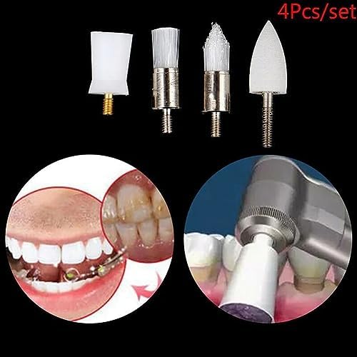4 testine di Ricambio Testine di Ricambio per lucidatrici elettriche per Denti