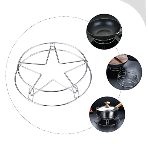 BESTonZON 2 Peças De Aço Inoxidável Para Panelas De Cozimento Trivet Prateleira Para Vapor Prateleir