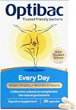 OPTIBAC PROBIOTICS Für Jeden Tag | 5 Mrd Bakterienkulturen | Natürliches Nahrungsergänzungsmittel | Tägliche Einnahme Empfohlen | Lactobacillus Acidophilus & Bifidobacterium, 30 Kapseln