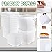 Mifoci 24 Pcs 5 Qt/ 169 Oz/ 5 L Plastic Food Containers, 1.24 Gallon Ice Cream Buckets with Lids and Handle Reusable Square Deli Containers Freezer and Microwave Safe for Kitchen Food Drinks Storage