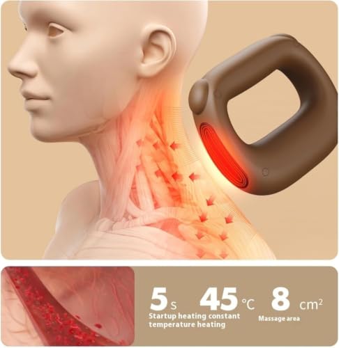 Image of Multifunctional Full-Body Fascial Ring, Deep Tissue Vibrations,High-Frequency Vibration, Adjustable Massage Modes,Portable Electric Fascia Blaster for Muscle Knot Recovery & Relaxation-Coffee