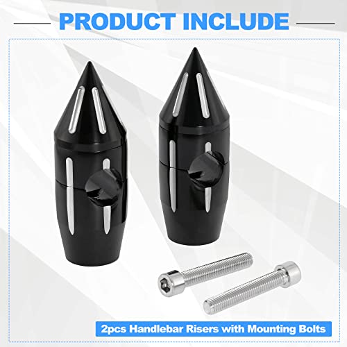 Oxmart Motorcycle Handlebar Riser 1" 26Mm Pointed Riser Clamps Aluminum Extender Head Up Adapter Riser Compatible With Harley Honda Suzuki Atv Dirt Bike (1" 26Mm, Black) #TOP5