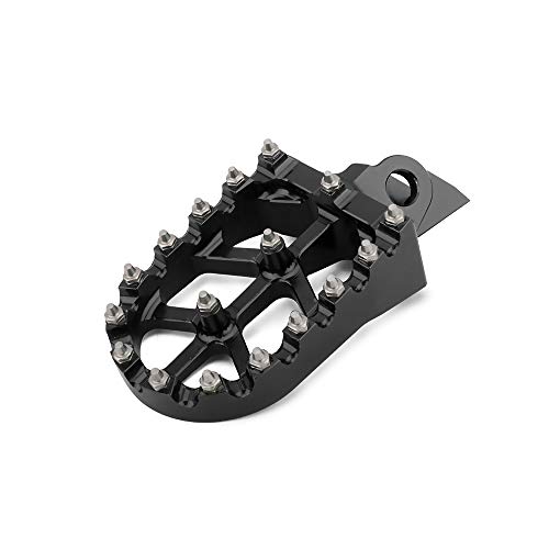 Image of AnXin Dirt Bike Foot Pegs Wider Footpegs Foot Pedals Rests CNC for KX65 00-23 KX85 01-23 KLX 140 KLX140 08-23 KX100 98-21 KX112 22-23 KX80 Black
