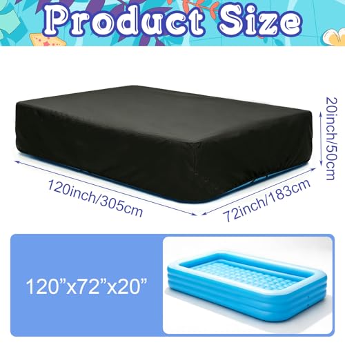 Cobertor Inflable Rectangular para Piscinas 120x72x20 in miniatura 3