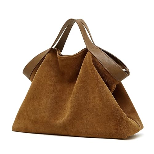 Sac à main polyvalent en cuir suédé vintage avec finitions premium