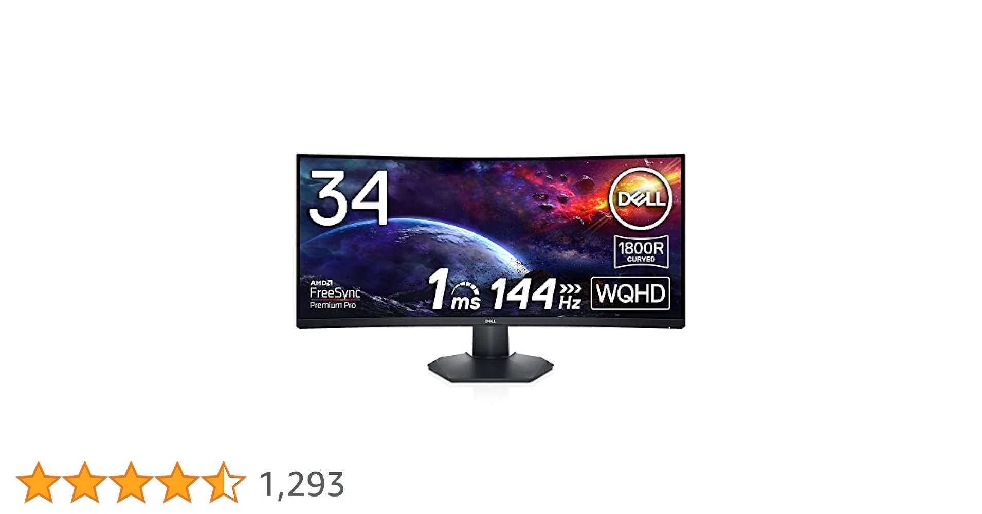 即日発送DELL 144hz モニター ゲーミングモニター Amazon.co.jp: Dell S3422DWG 34インチ 曲面 ゲーミングモニター