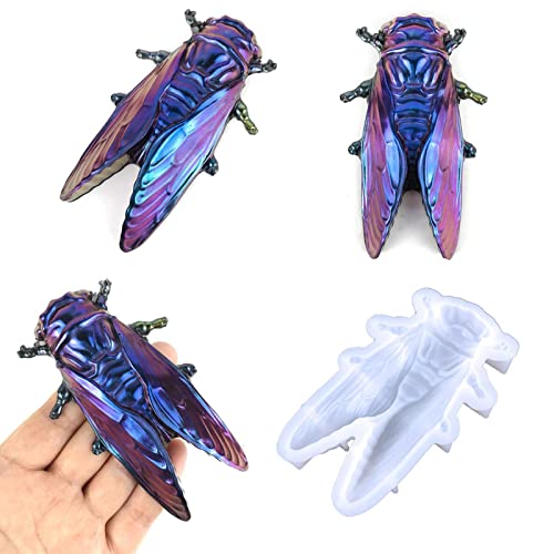 Chaveiros Moldes para Resina Epóxi, Molde de ornamento em forma de cigarra, Molde de chaveiro para f