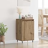 Kaloriko Modernes Sideboard Set, 2er-Pack, Artisan-Eiche, 35x40x70 cm, mit Tür, Robustes Holzwerkstoff & Eisen, für Esszimmer, Wohnzimmer, praktischer Stauraum