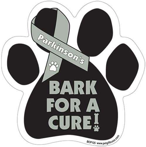 Bark For A Cure - Imán de carro, camión y buzón de correo para concientización sobre la enfermedad de PARKINSON