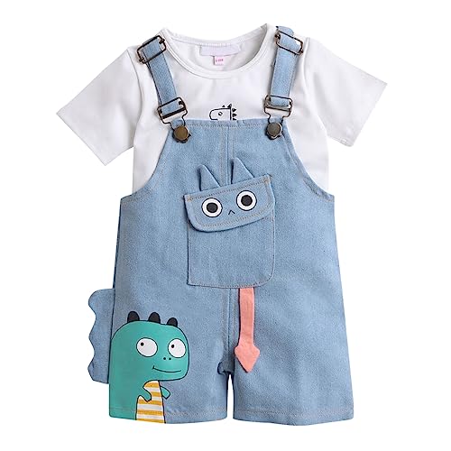 Image of Hopscotch Boys T-shirt and Dungaree Set