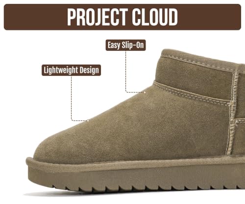 Image of Project Cloud Genuine Leather Ankle Boots for Women - Water Resistant with Memory Foam Insole Winter Boots - Trending Shoes & Comfortable Women's Ankle Boots (Hippy)