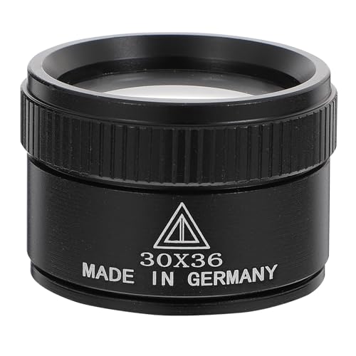 Healifty ルーペ 拡大鏡 30倍 ミニ 携帯便利 宝石・絵画・電子部品 精密作業に最適 デスク 虫眼鏡 読書用 宝石鑑定 ジュエリー 測定用光学 30x36mm