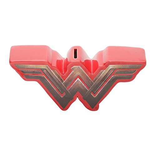 Cofre de Cerâmica Mulher Maravilha Movie Fancy Logo Urban Vermelho/Dourado