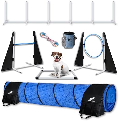 Starter Dog Agility Training Equipment Set with Dog Training Toys...