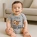 Brain Juice Tees Custom “I’d Rather Be Hanging With My Aunt” Sloth Baby Onesie – Personalized Aunt Name – Cute Sloth Bodysuit for Babies (Heather Gray, 12 Month)