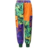 Picture of NOWIFOREST Women's Cargo Pants,Fashion Casual Patchwork Hiking Pants, Womens Joggers with Pockets (US, Alpha, Small, Regular, Regular, Green)