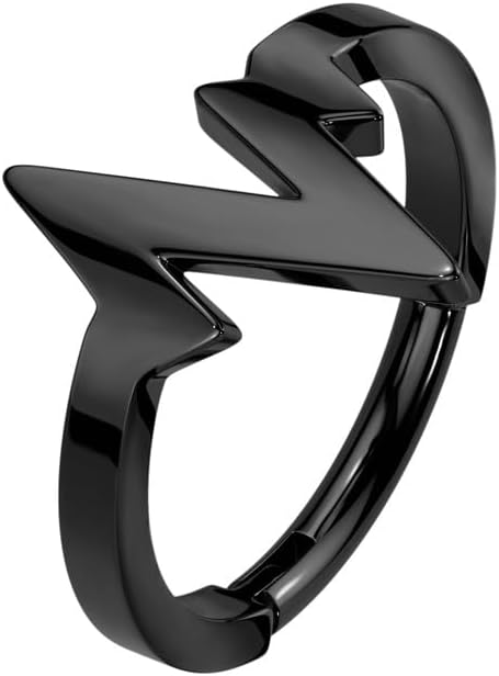 Pierced Owl 16GA 316L Stainless Steel Heartbeat Hinged Segment Clicker Ring