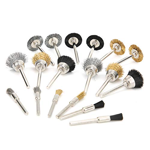 Image of 18pcs Aluminum Wire Wheel Cup Brush Polishing Set for Electric GrinderTool