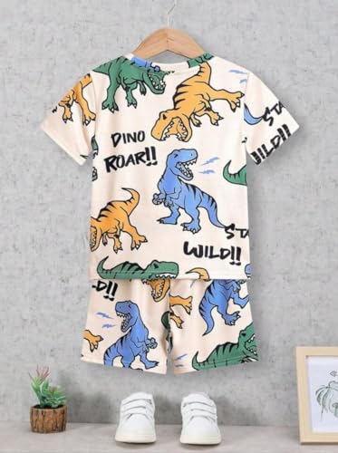 Image of THIIYA KIDS Boys Cotton Co-Ord Set | Printed T-Shirt & Shorts | Soft Comfortable Summer Wear for Kids