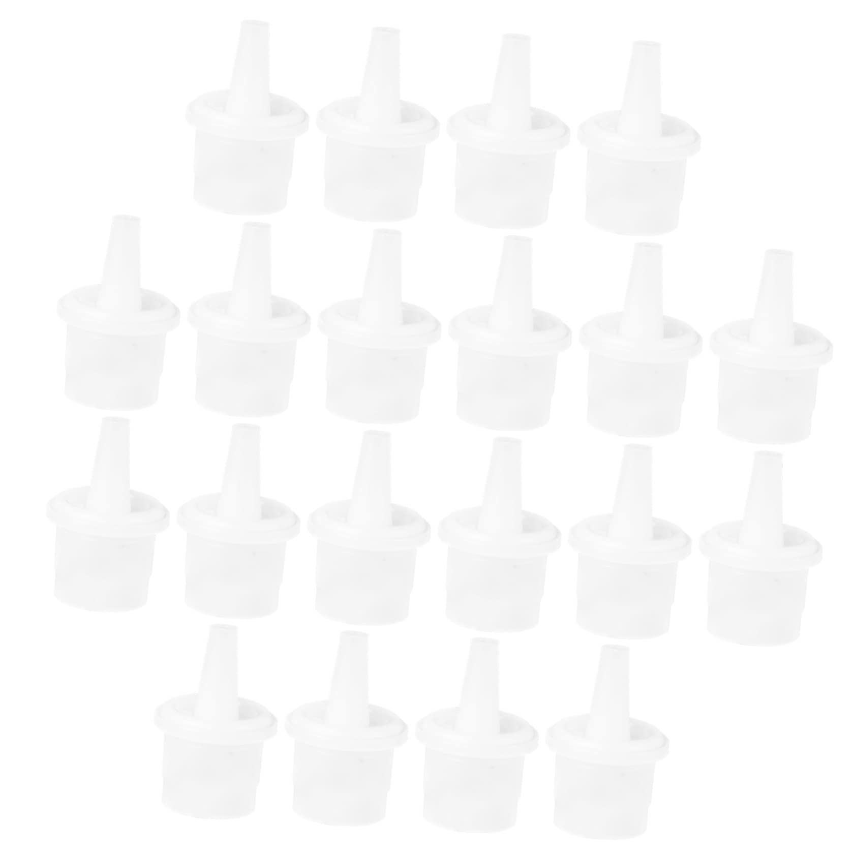 OUNONA 20Pcs Eyelash Replacement Bottle Nozzles for Grafted Mascara Blocking Design for Eyelash Extension Tools Durable for Family Professional Use