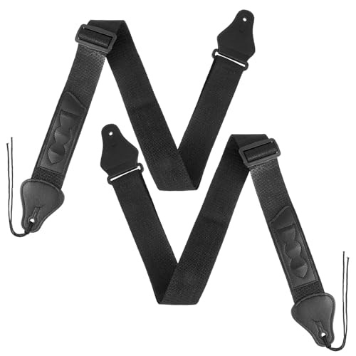Bremorou 2 Pcs Guitar Strap Acoustic Electric Guitar With 3 Pick Holders Adjustable Electric Bass Guitar Straps Acoustic Electric Guitar Straps For Men All Guitars Easy To Install Black Nylon - Les Beatles, Paul McCartney, John Lennon, RIngo Starr, George Harrison Bremorou 2 Pcs Guitar Strap Acoustic Electric Guitar With 3 Pick Holders Adjustable Electric Bass Guitar Straps Acoustic Electric Guitar Straps For Men All Guitars Easy To Install Black Nylon