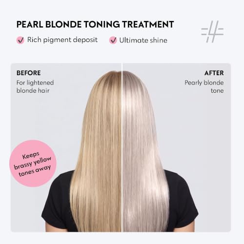 Image of FOUR REASONS Color Mask, Pearl Blonde (27 Colors) - Hair Gloss & Color Depositing Conditioner - Semi Permanent Hair Toner for Color-Treated Hair Color For Women - Vegan & Cruelty-Free - 6.76 fl oz