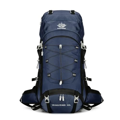 Mochila de Camping de 60 l, Bolsa de Viaje para Escalada, Senderismo, montañismo, Deportes al Aire Libre, Bolsa de hidratación con Funda para Lluvia.