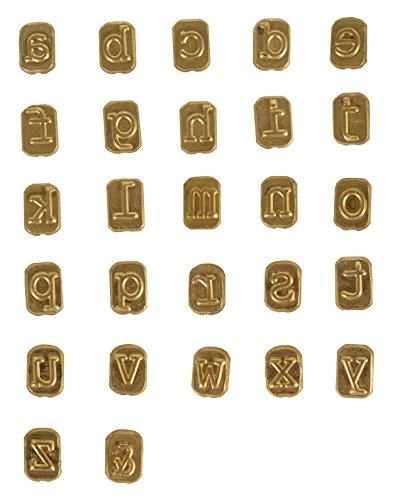 Walnut Hollow Mini Hotstamps Lowercase Alphabet Branding and Personalization Set for Wood, Leather and Other Surfaces, Gold