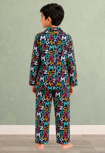 Image of 3BROS Kid's Pure Cotton Full Sleeves Night Suit /Dress for Boys /Girls Full Pajama & Top Sleep Suit Combo Set