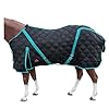 HILASON Western Horse Stable Blanket Quilted | Horse Blanket | Horse Blankets for Winter | Water Resistant Stable Blankets for Horses | Blankets for Horses | Black | 78 Inches