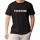 Freedom Printed Tee – Patriotic Statement Shirt – Inspired by Charlie Kirk Moment – Bold Minimalist Graphic Design, Black, Large