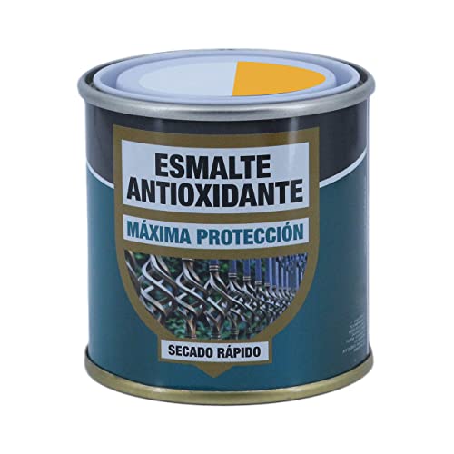 H HANSEL HOME Esmalte Antioxidane Oro, Máxima Protección y Decoración de Superficies de Acero, Hierro, Secado Rápido - Oro, 375ml