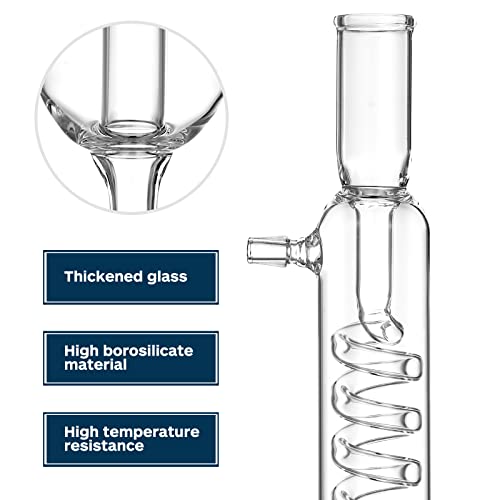 Distillation Chemistry Lab Glassware Tube Glass Chemistry Laboratory Tube Allihn Condenser Glass Soxhlet Extractor For Glass Condenser Pipe School Glass Hose Connection #TOP3