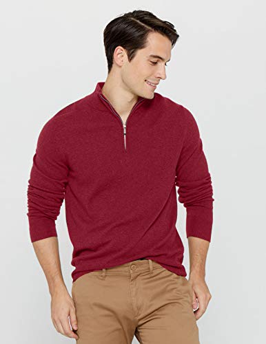 State Cashmere Men's Half Zip Mock Neck Pullover 100% Pure Cashmere Polo Neck Sweater - Image 7