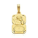 cadena y medalla oro bebe Medalla para bebé, de oro de 1ª Ley, material hipoalergénico, garantizando así, el cuidado de la piel del bebé. Figura en relieve sobre base matizada. Ideal para regalar por el nacimiento o Bautizo del bebé.