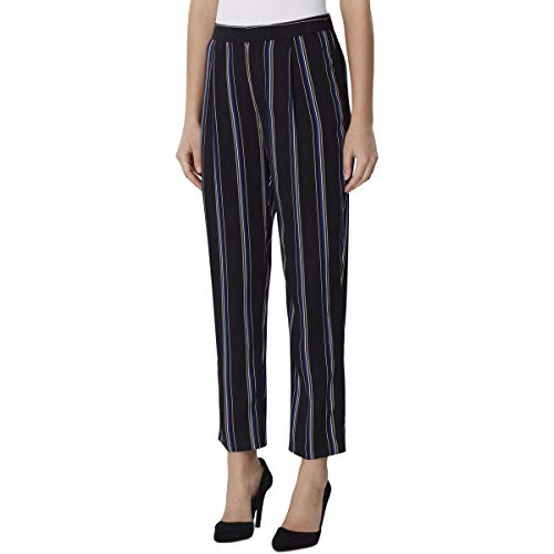 TAHARI Womens Variegated Casual Trouser Pants, Black, 12