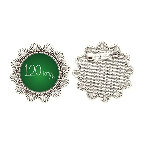 Broche de plata flor Art Deco Velocity para vestidos de fiesta y chaquetas blazer