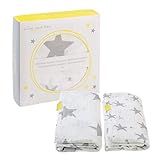 USO VERSÁTIL - como manta envolvente, paño para salivación, para lactancia, manta ligera de verano, manta de gateo, base para cambiar pañales, protector solar para silla de paseo, manta suave para acurrucarse, pañal de gasa, doudou