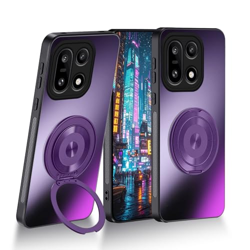 Coque OnePlus 15 rigide résolvant les risques de chute avec son support violet