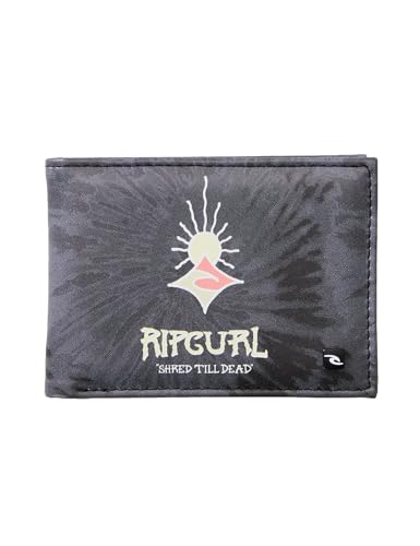 Portefeuille Rip Curl Combo Slim en faux cuir noir et jaune pour homme
