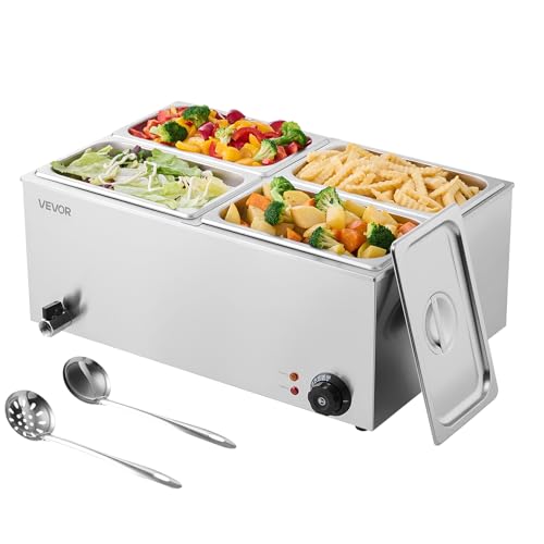 VEVOR 4-Pan Electric Steam Table