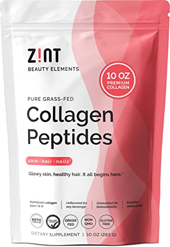 Zint Collagen Peptides Powder: Paleo & Keto Certified - Granulated Collagen Hydrolysate for Enhanced Absorption - Enzymatically Hydrolyzed Protein for Women & Men, 10 oz
