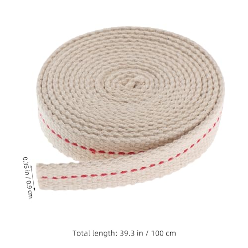 ノーブランド品 6 ロールオイルランプ用芯の交換部品 綿素材 幅0.9cm 1メートル×6ロール 屋外用トーチ芯交換 安定した燃焼清潔明るい炎の灯油ランプ用ベージュ色