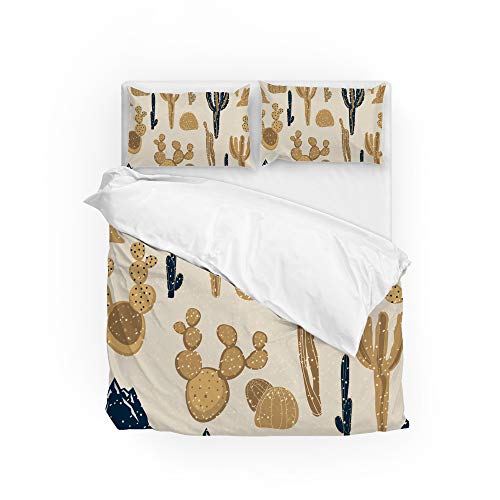 Funda de edredón de cactus para cama doble en habitaciones juveniles 2