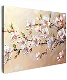 MuchoWow© Impression sur Toile Decoration Murale Peinture 40x30 cm Tableaux Art Décoratif Muraux Décoration Chambre Branches fleuries   Peintre   Rose